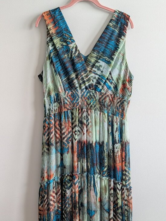 chris mclaughlin Dresses & Skirts - Chris McLaughlin Women Maxi Dress Size 18 Sleeveless Boho Beach Resort